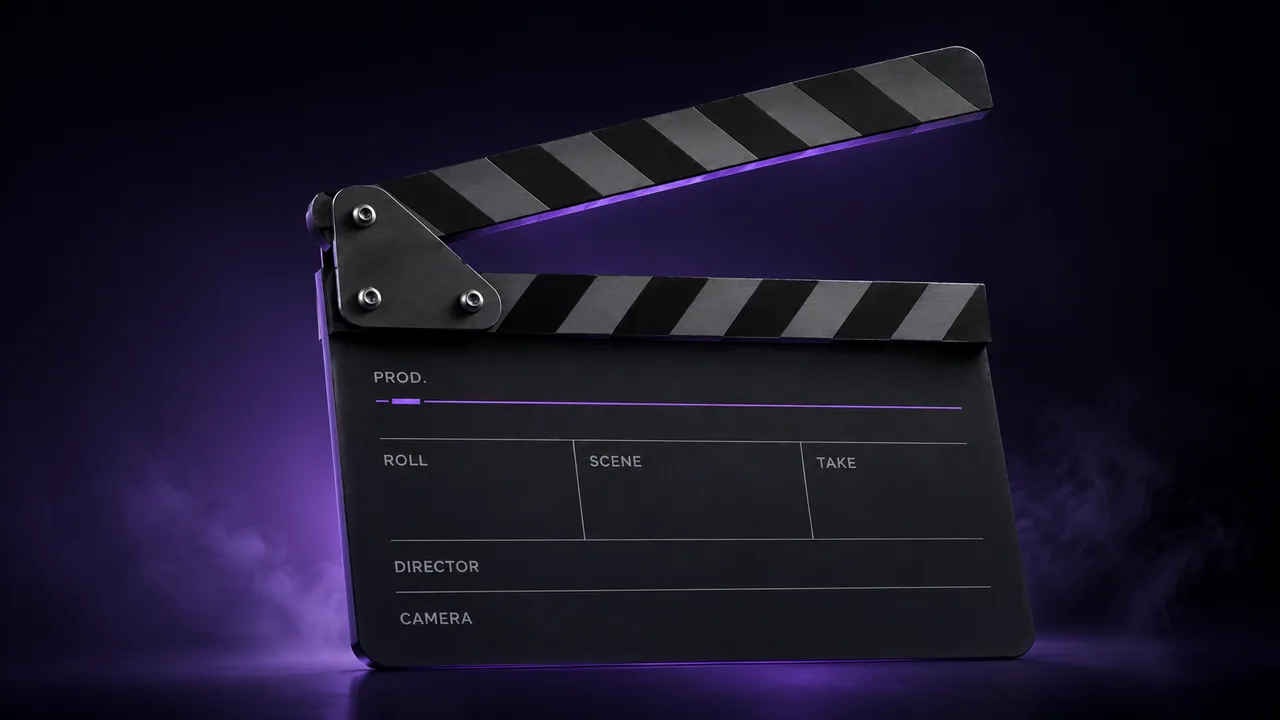 A clapperboard: take it to your own generator